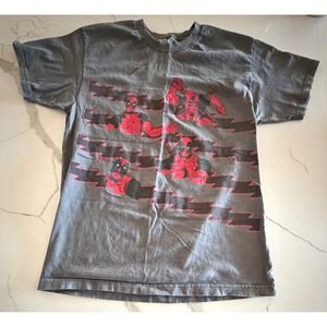 Marvel Deadpool WeLoveFine Graphic T-Shirt Mens Large Charcoal Grey Cotton Tee